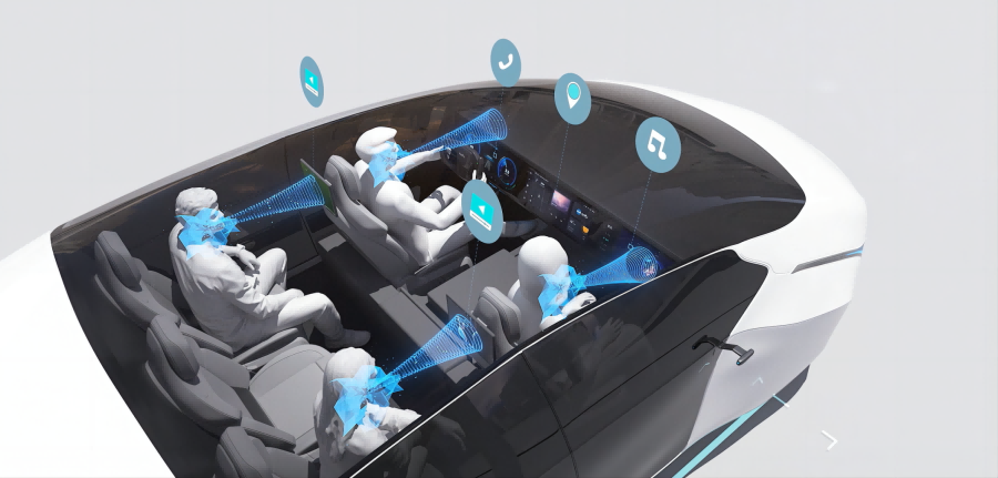 車載顯示屏可集成屏幕定向發聲技術