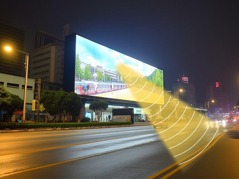戶外廣告LED屏與定向音響結合
