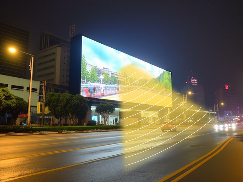 戶外廣告大屏定向發聲示意圖