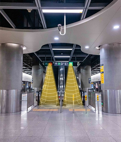 地鐵定向揚聲器定向發(fā)聲示意圖